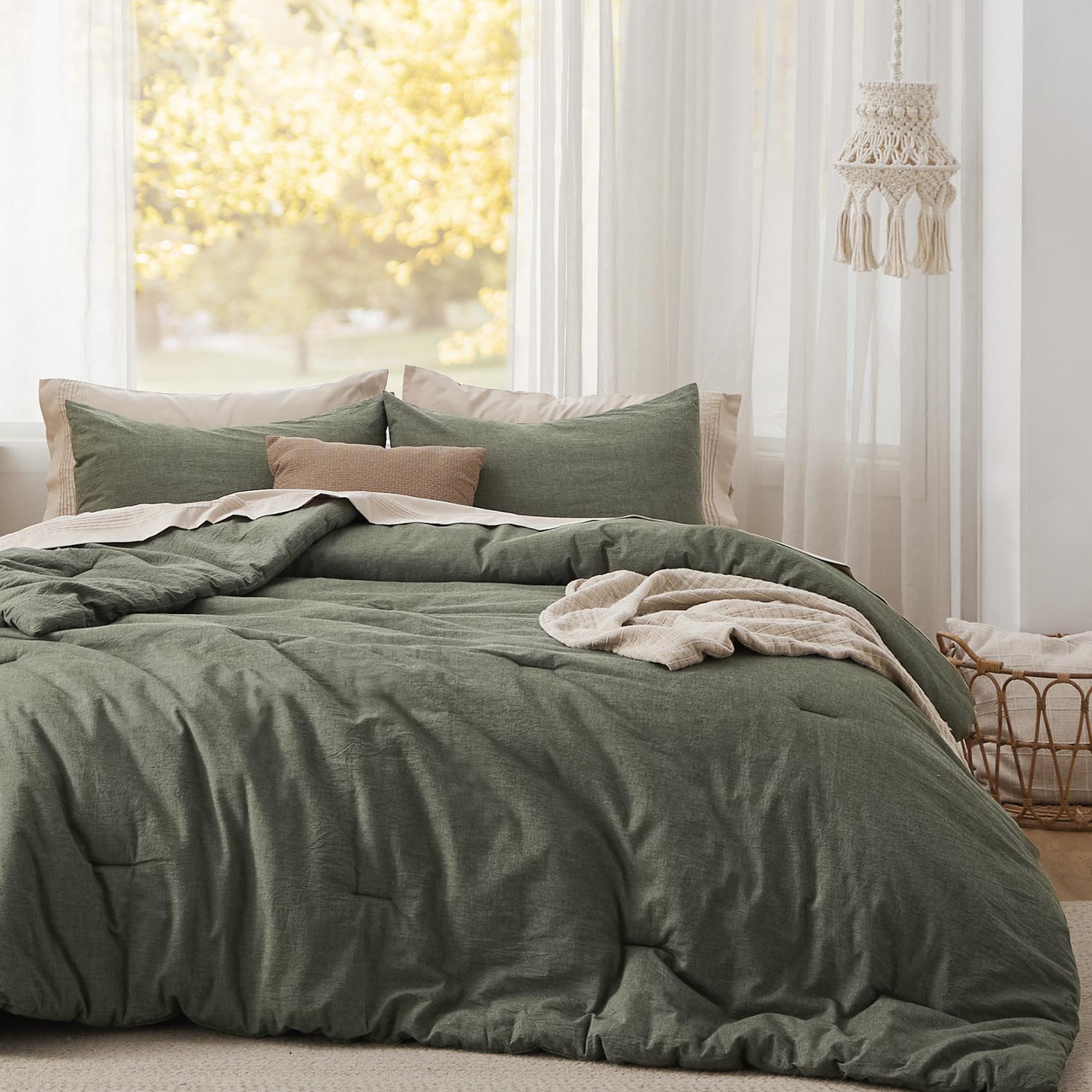 Prewashed Cotton Comforter Set