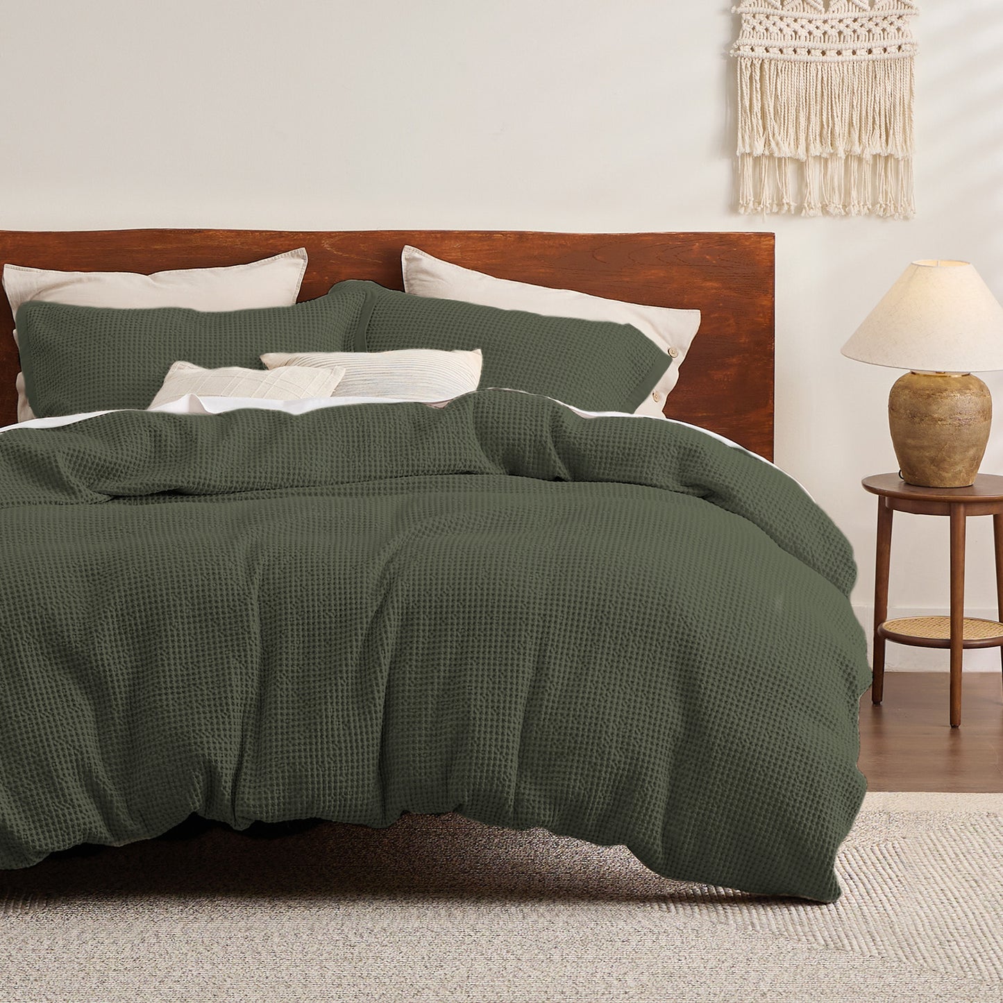 GentleSoft® Cotton Waffle Weave Duvet Cover Set