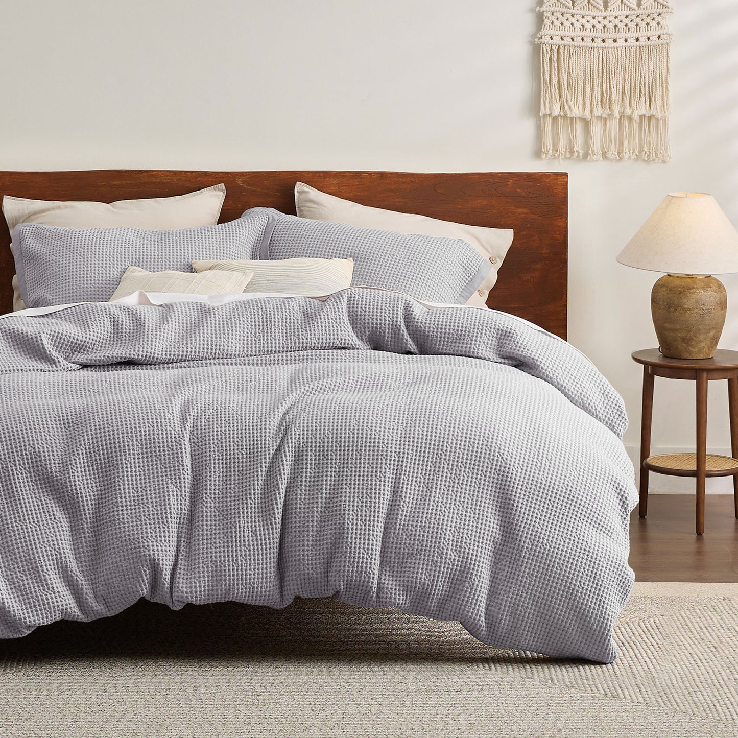 GentleSoft® Cotton Waffle Weave Duvet Cover Set