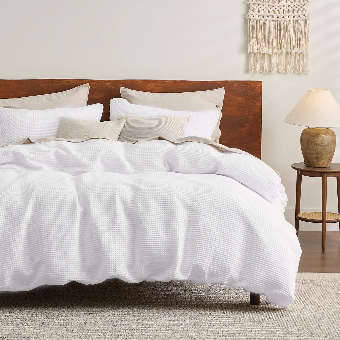 GentleSoft® Cotton Waffle Weave Duvet Cover Set