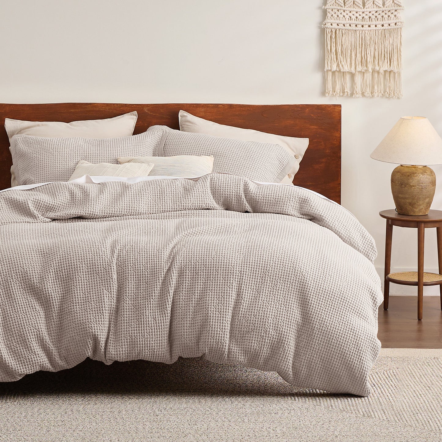 GentleSoft® Cotton Waffle Weave Duvet Cover Set