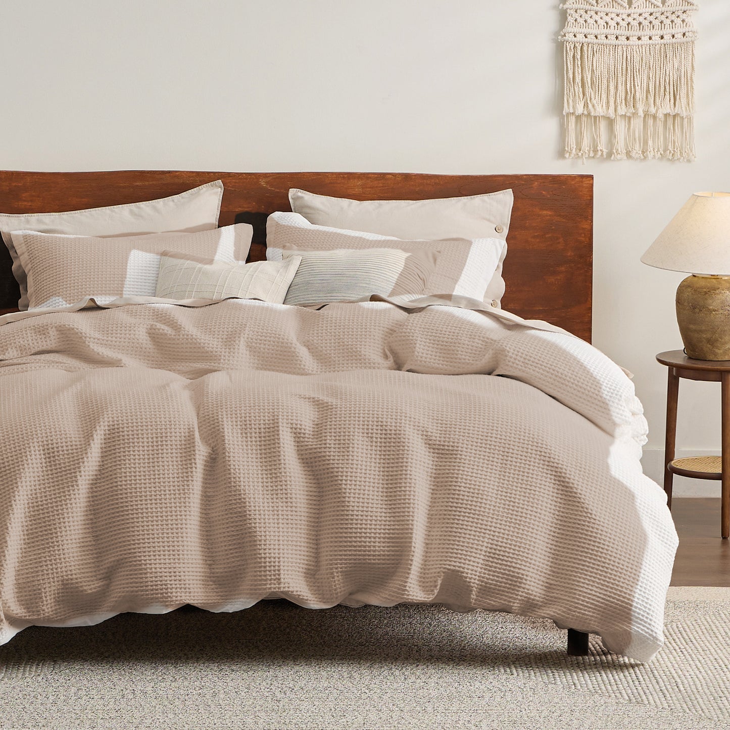 GentleSoft® Cotton Waffle Weave Duvet Cover Set