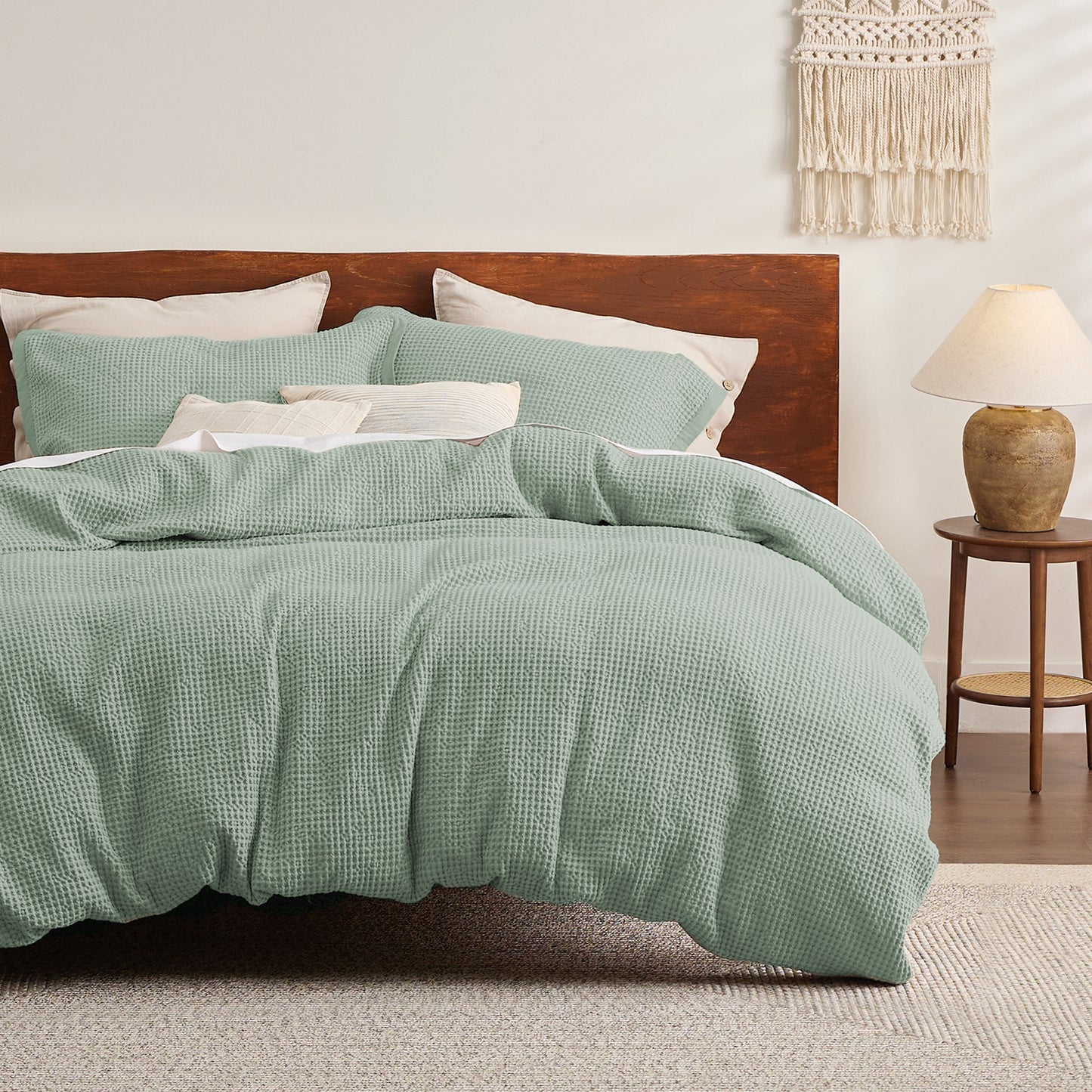 GentleSoft® Cotton Waffle Weave Duvet Cover Set