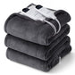 Solid Flannel Heated Blanket