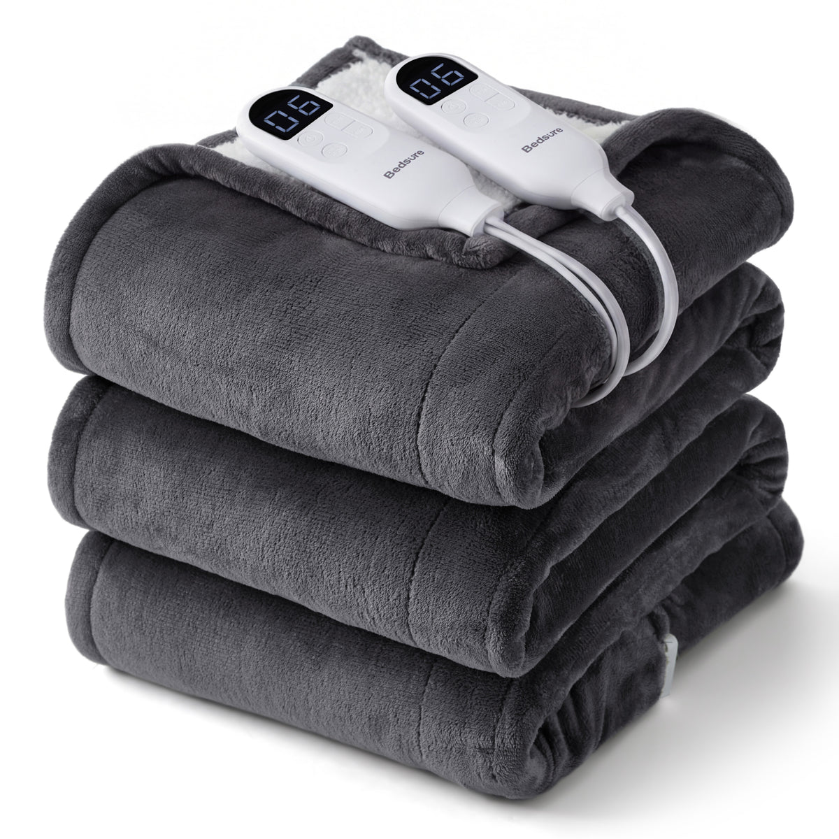 Solid Flannel Heated Blanket