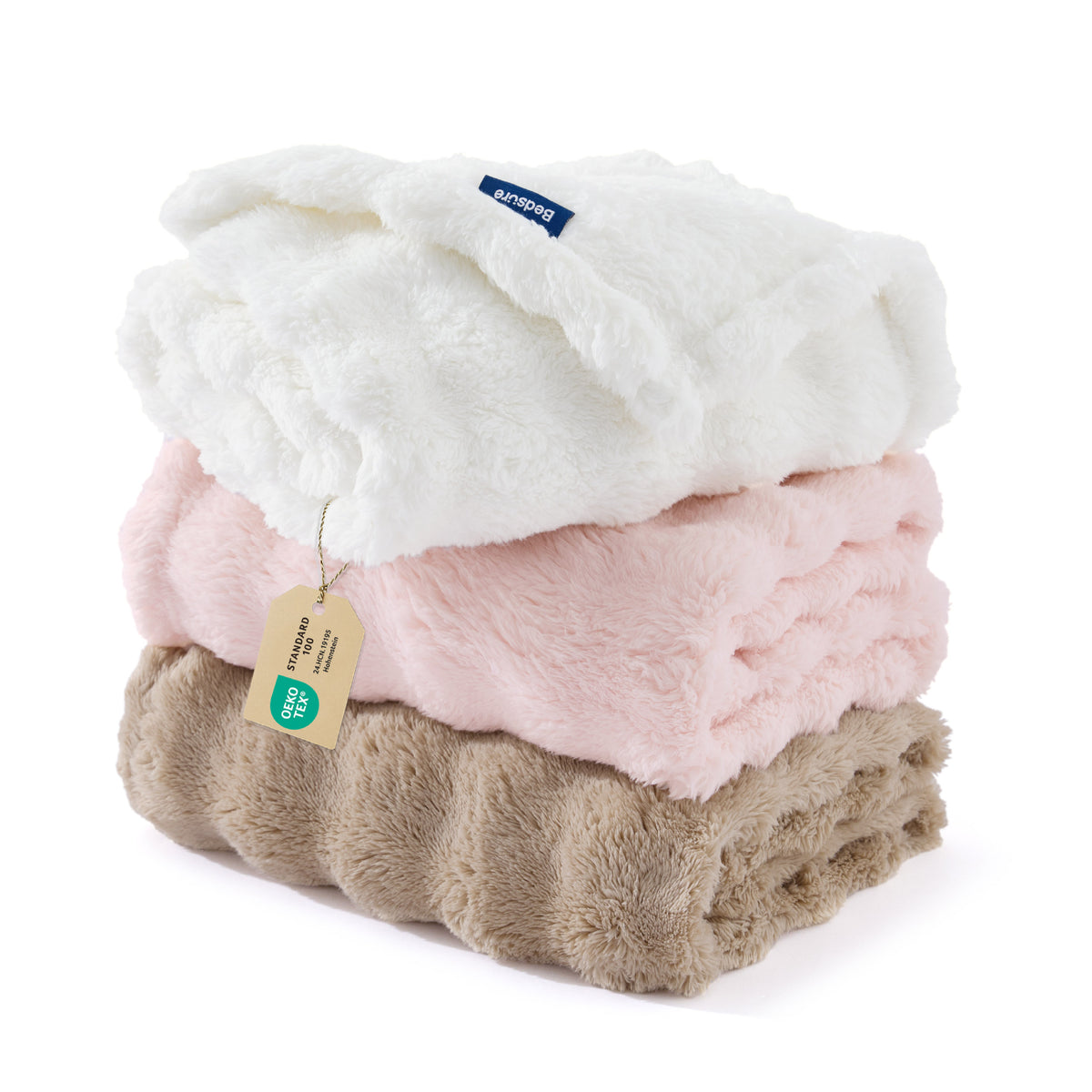 Bubble Fleece Pet Blanket Set