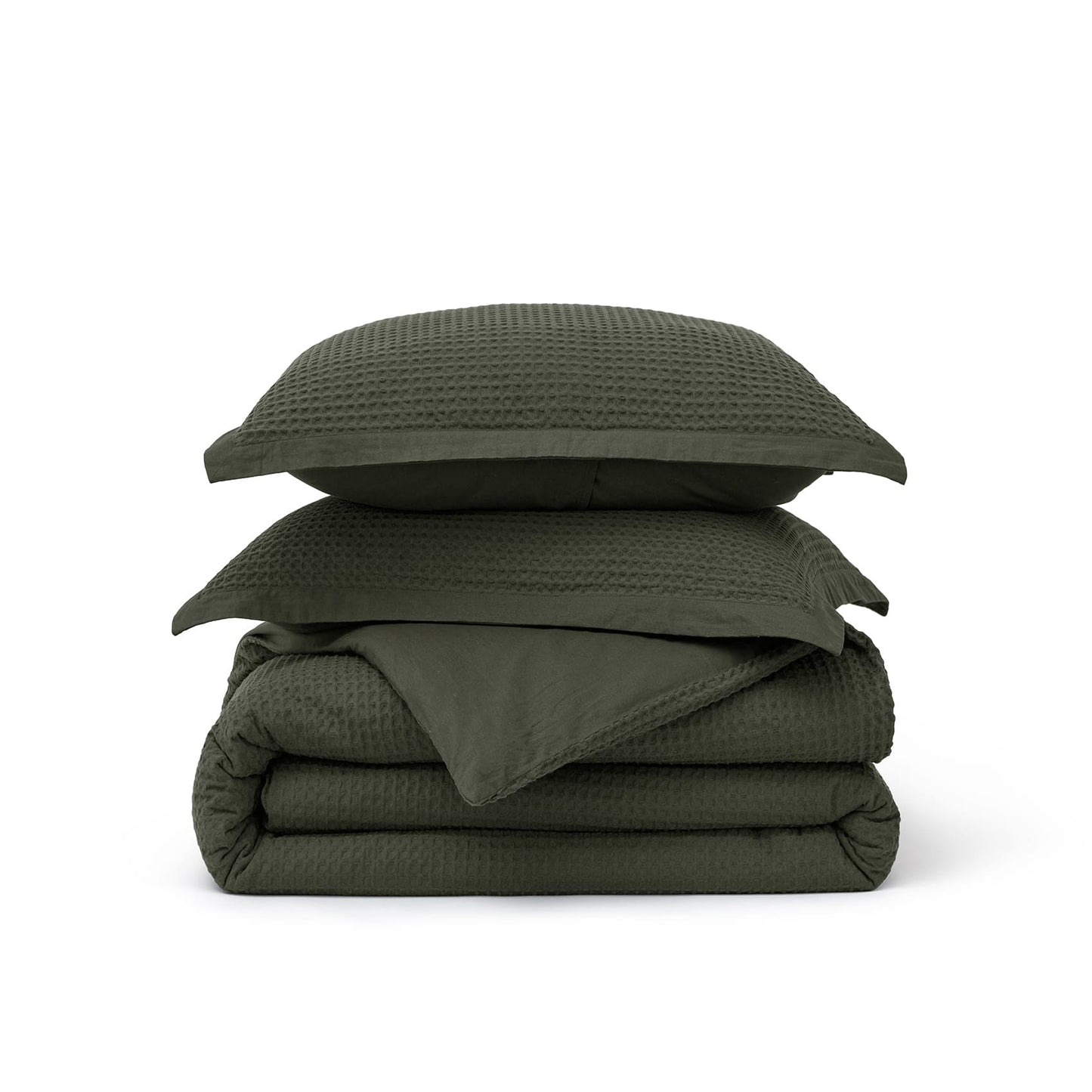GentleSoft™ Cotton Waffle Weave Duvet Cover Set