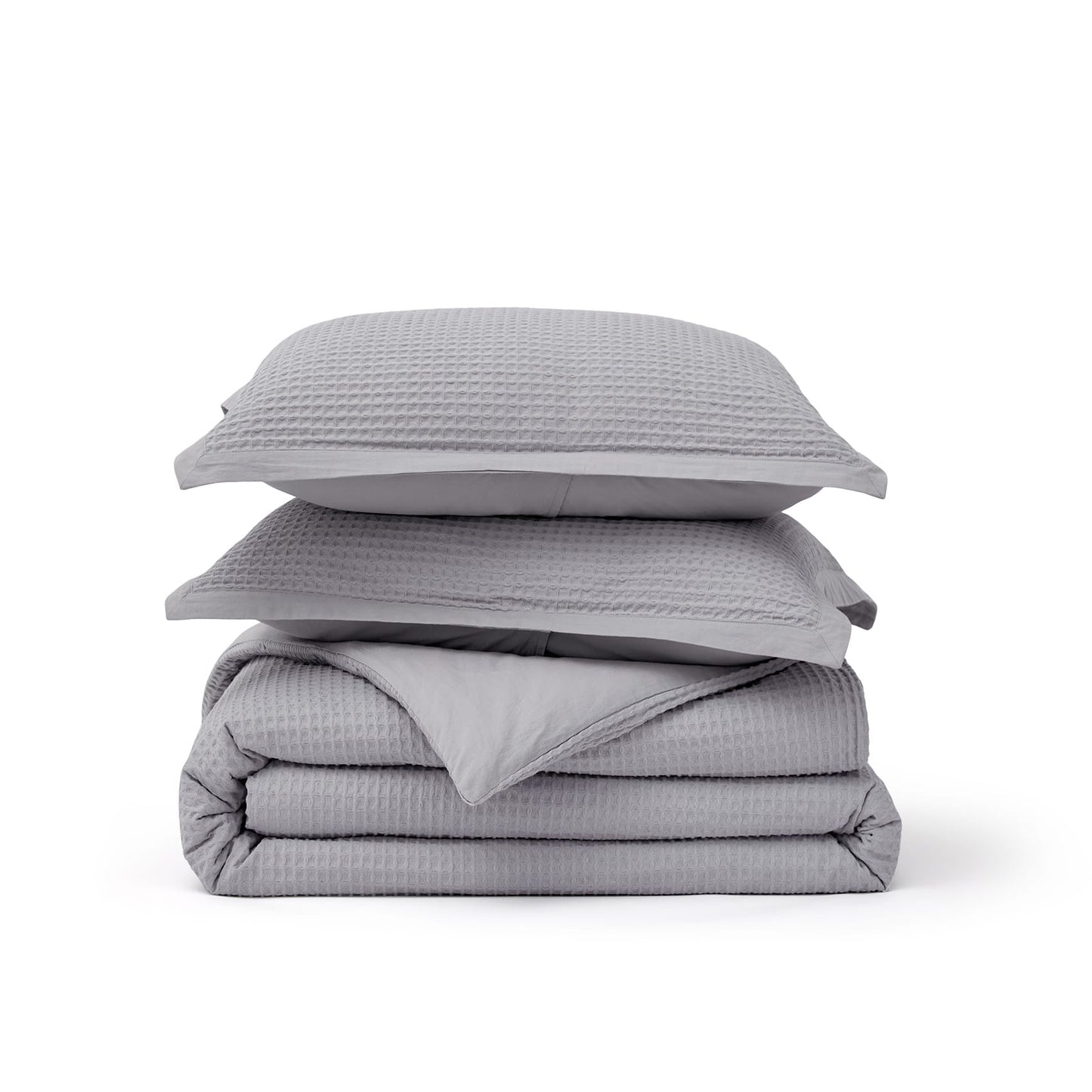 GentleSoft™ Cotton Waffle Weave Duvet Cover Set
