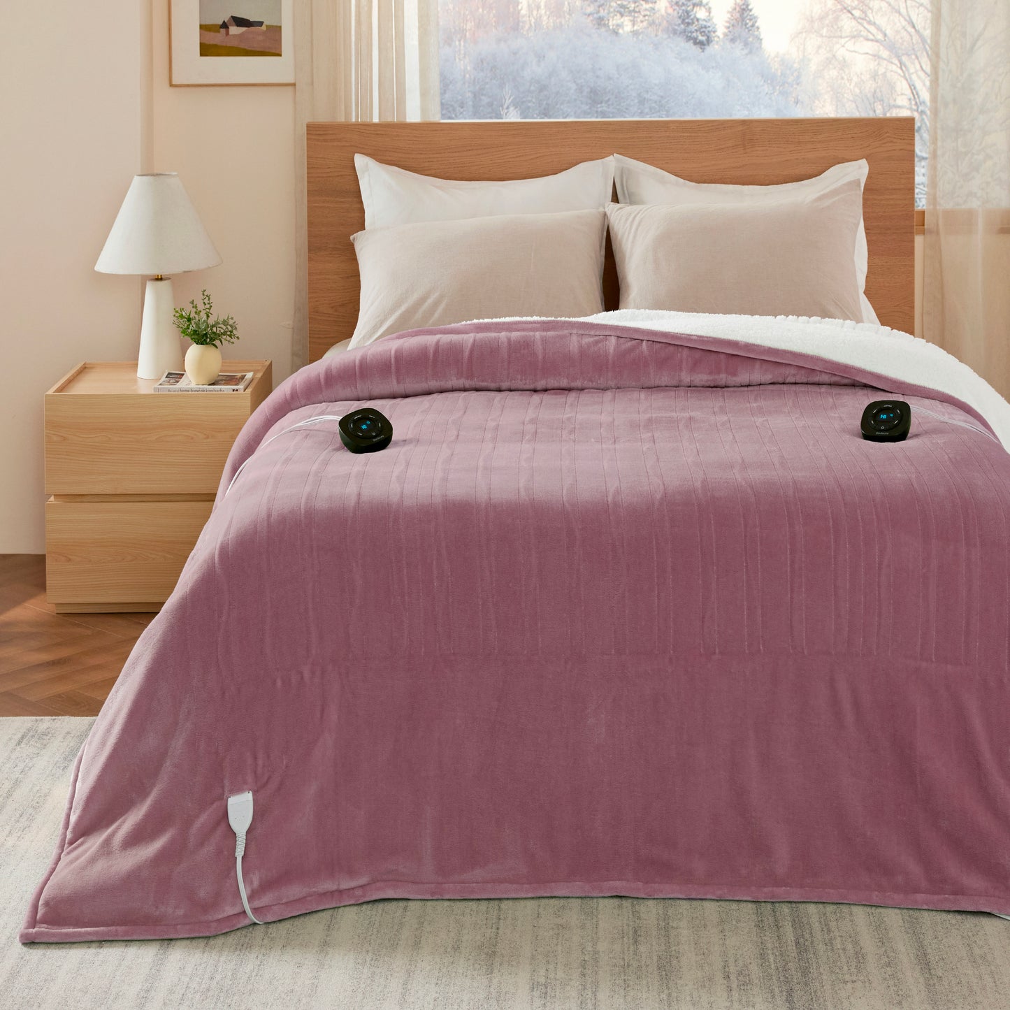 GentleSoft® Solid Flannel Heated Blanket
