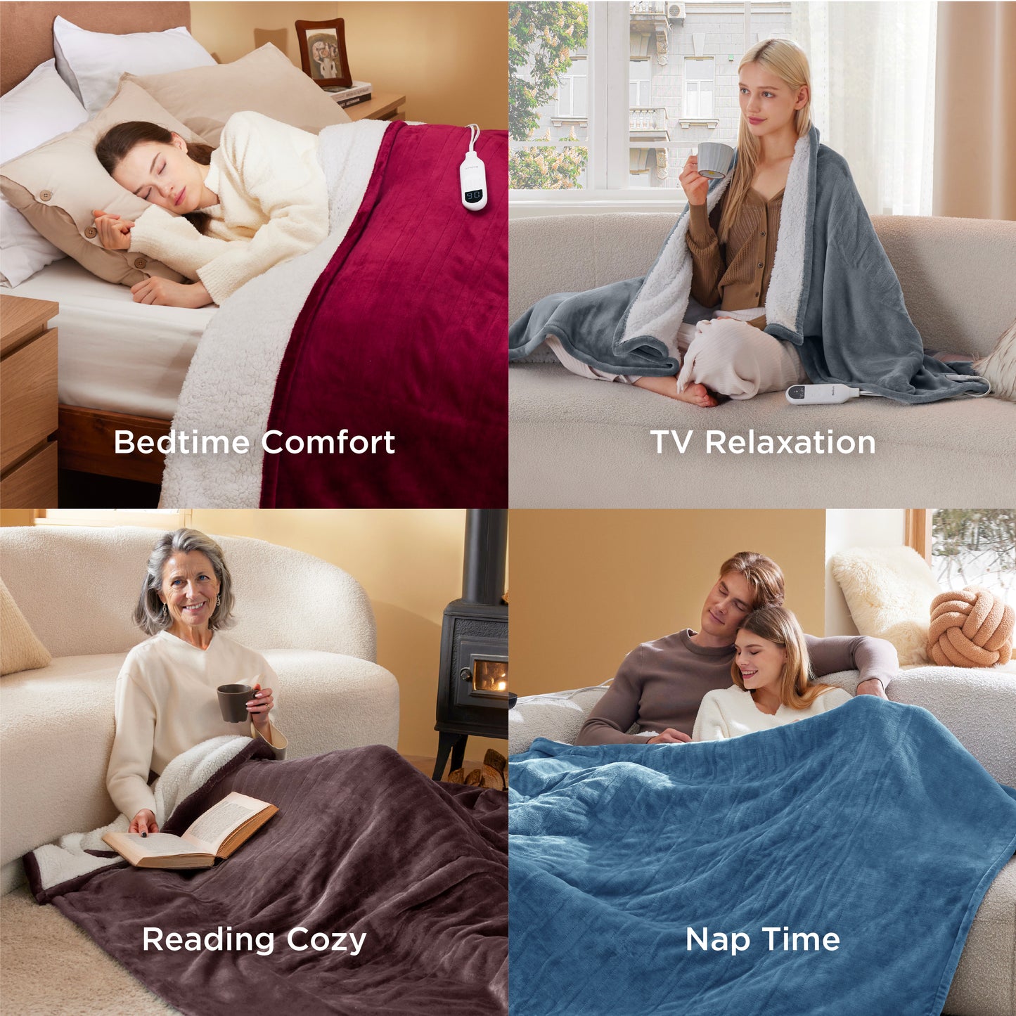 GentleSoft® Solid Flannel Heated Blanket