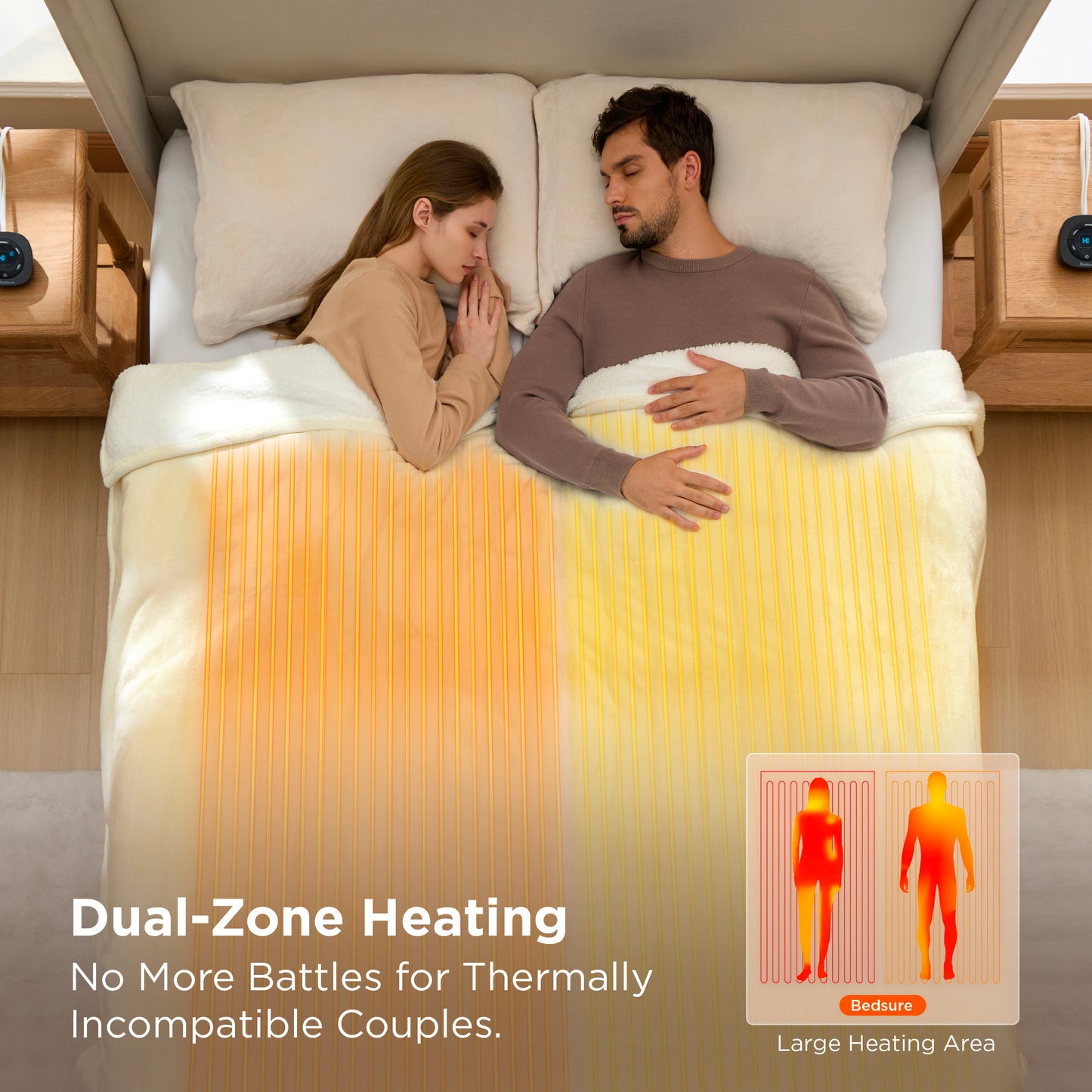 GentleSoft® Solid Flannel Heated Blanket