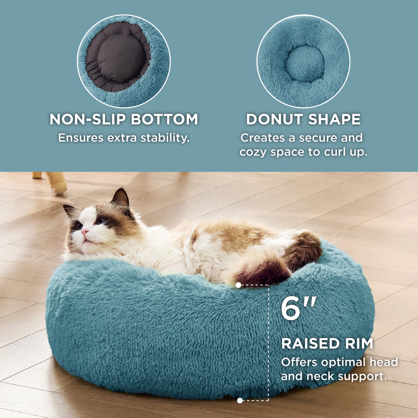 Calming Donut Bed for Dogs and Cats