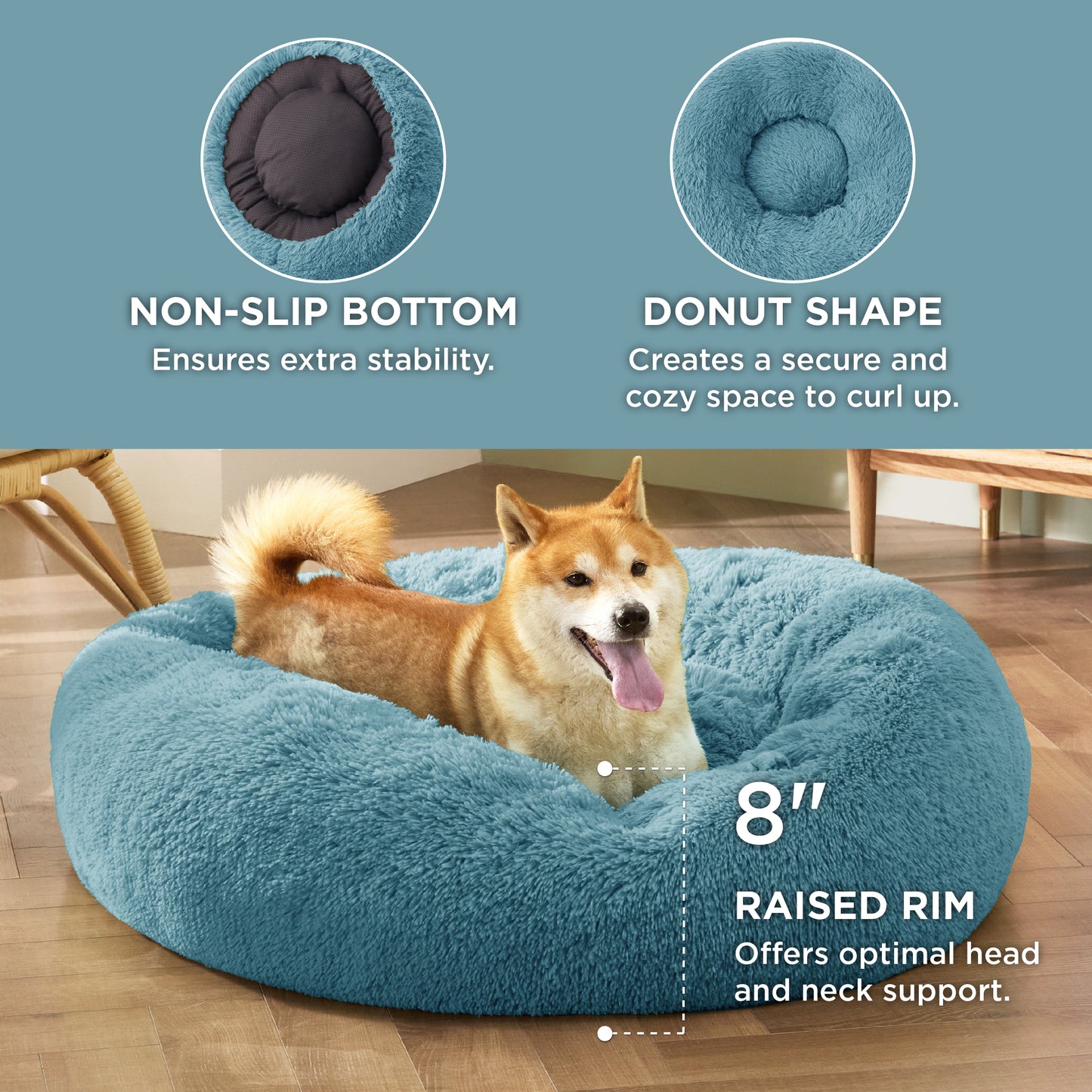 Calming Donut Bed for Dogs and Cats