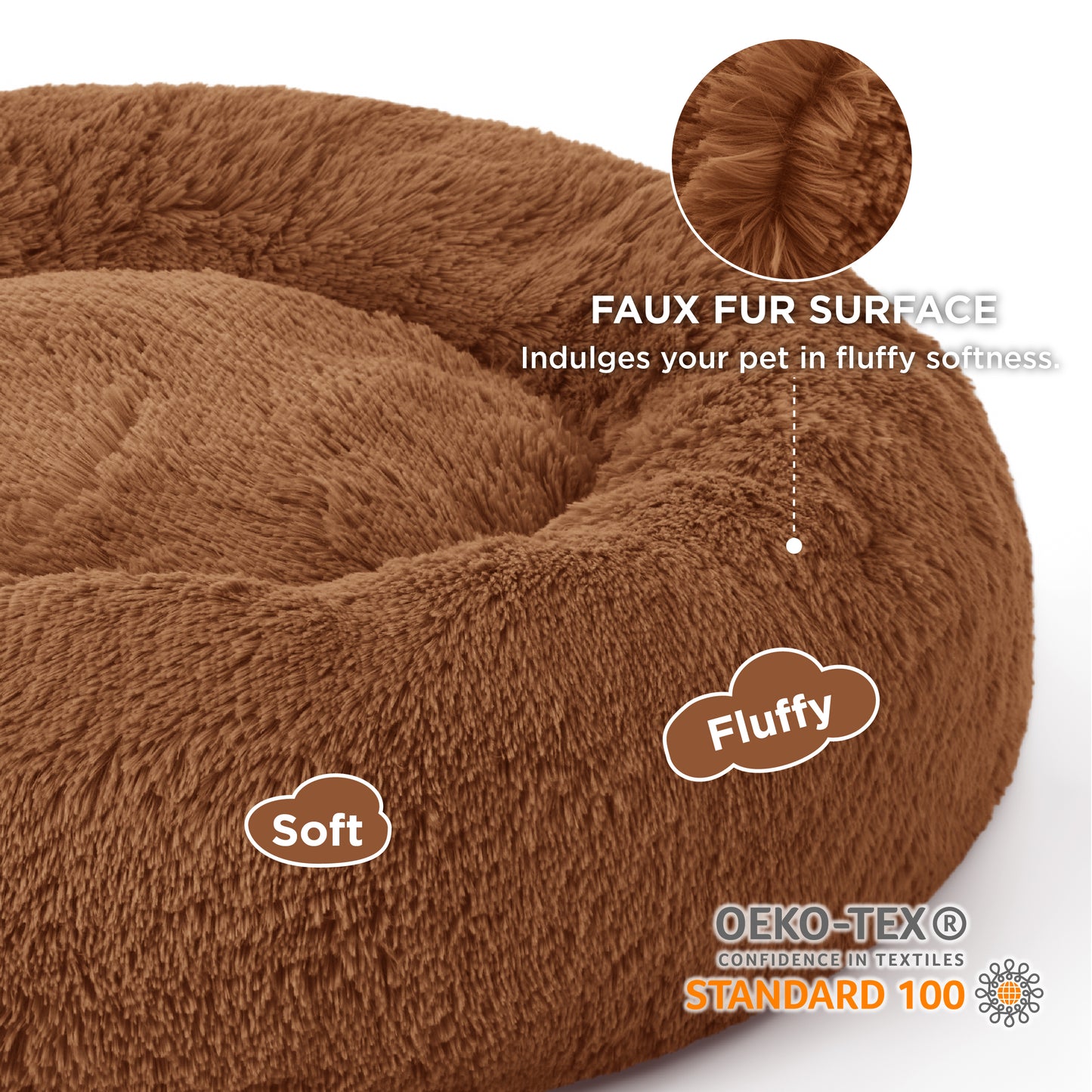 Calming Donut Bed for Dogs and Cats