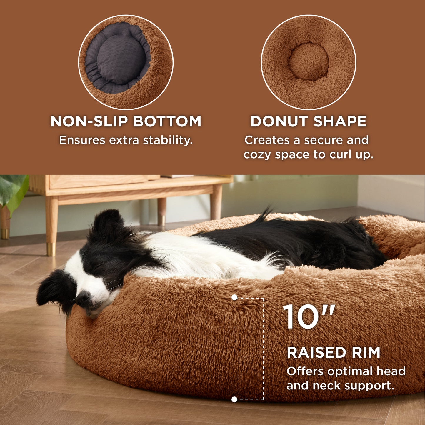 Calming Donut Bed for Dogs and Cats