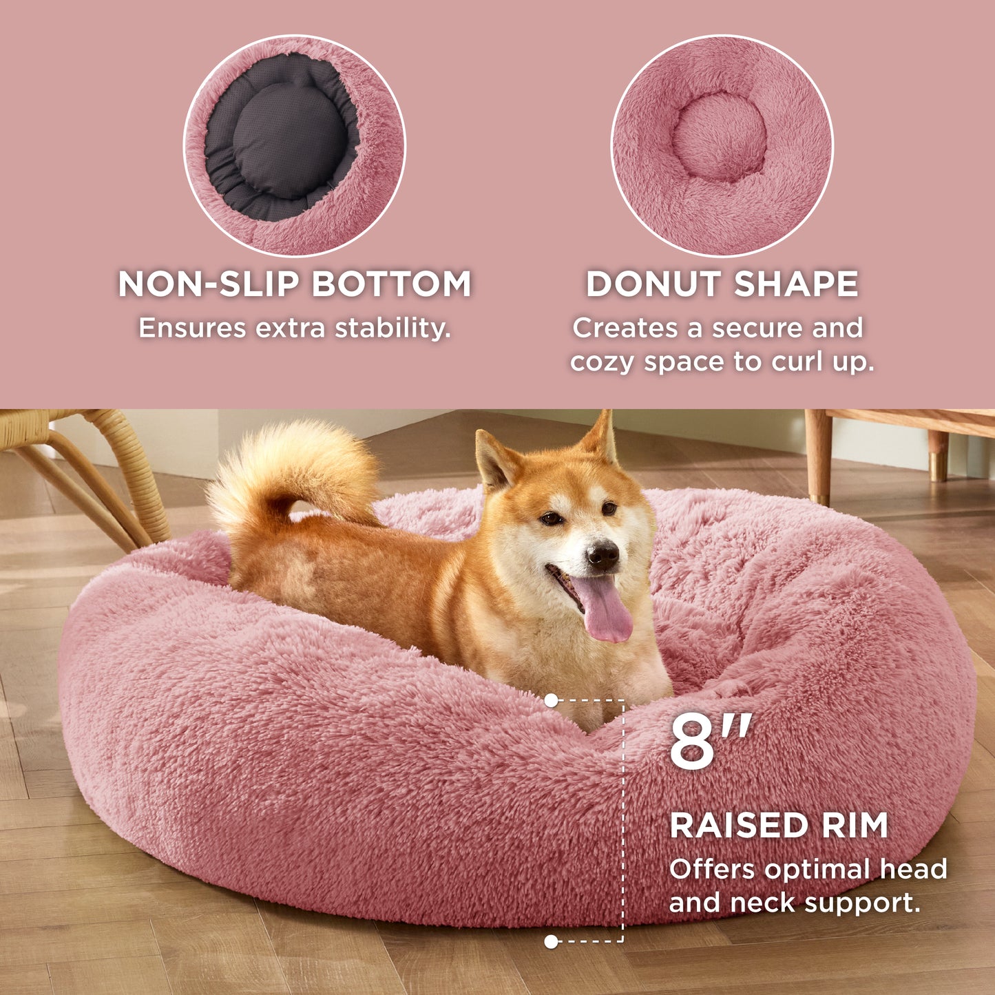 Calming Donut Bed for Dogs and Cats