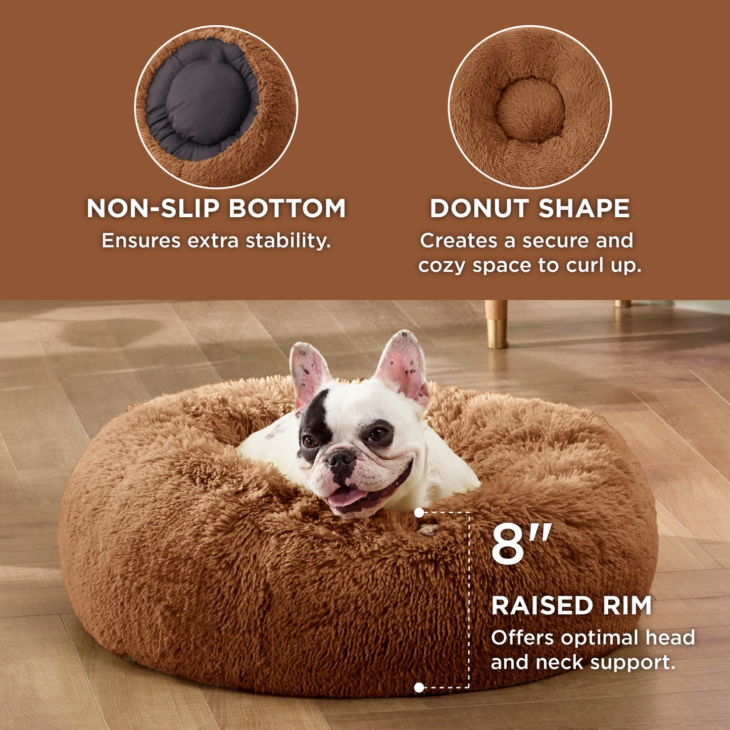 Calming Donut Bed for Dogs and Cats