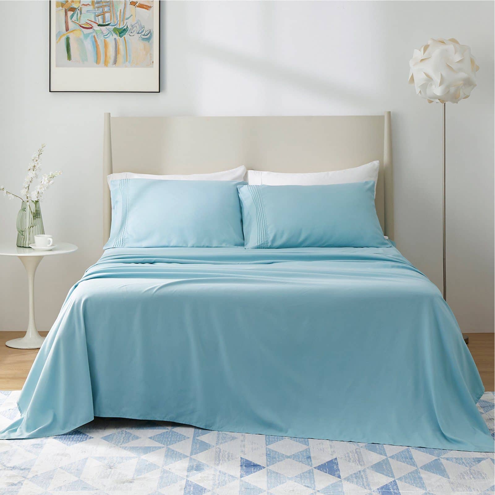 Bedsure | Moisture-Wicking Sheet Set lightblue