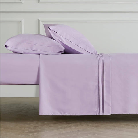 Bedsure | Moisture-Wicking Sheet Set lightg purple soft comfort