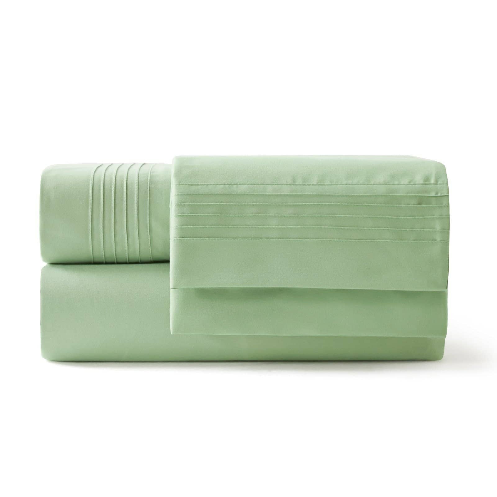 Bedsure | Moisture-Wicking Sheet Set lightgreen skin-friendly