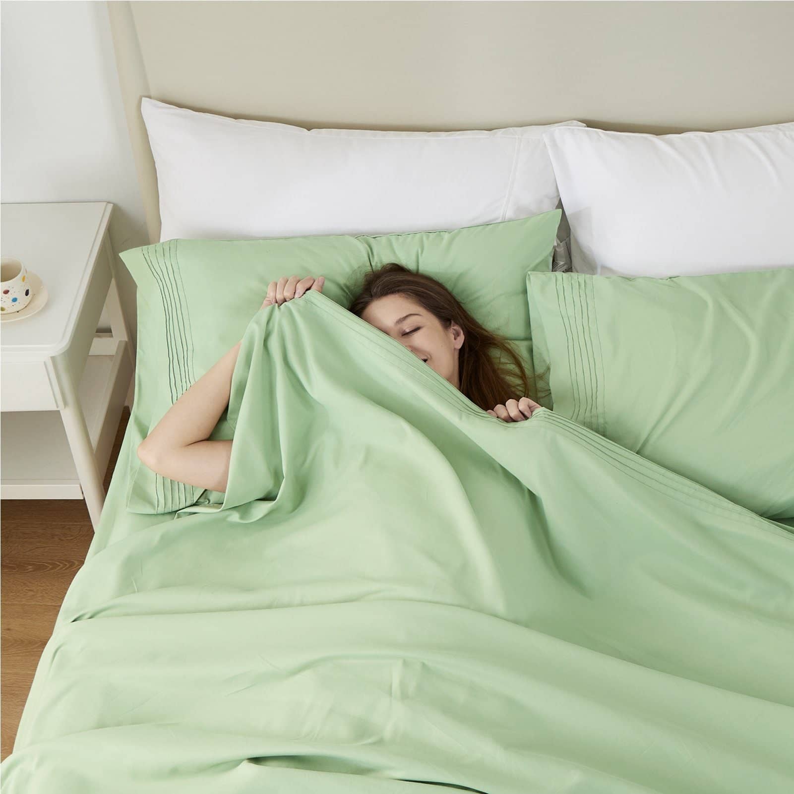Bedsure | Moisture-Wicking Sheet Set lightgreen princess home