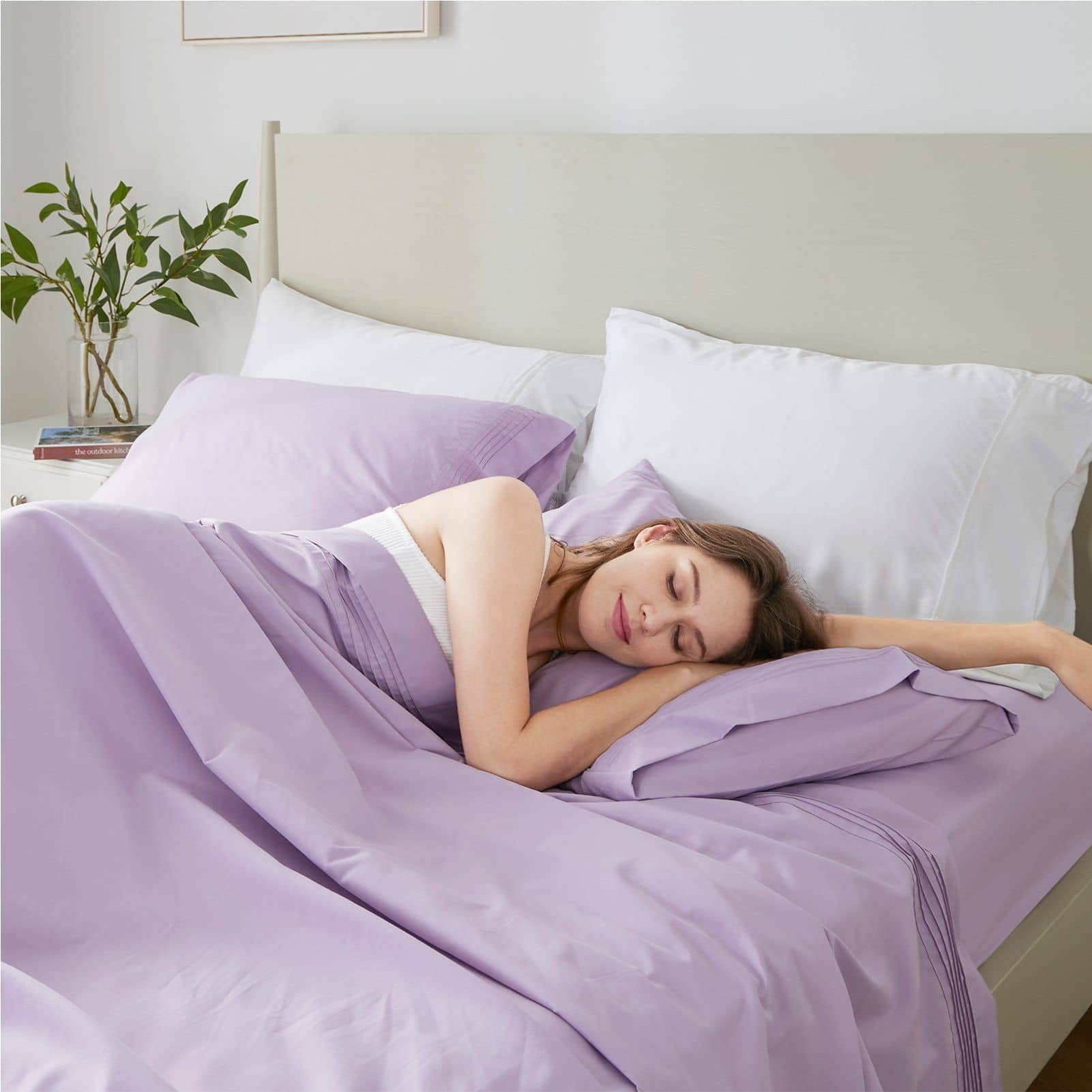 Bedsure | Moisture-Wicking Sheet Set lightg purple soft life