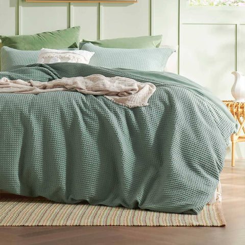 100% Cotton Waffle Weave Duvet Cover Set