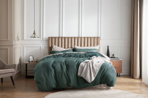 100% Cotton Waffle Weave Duvet Cover Set