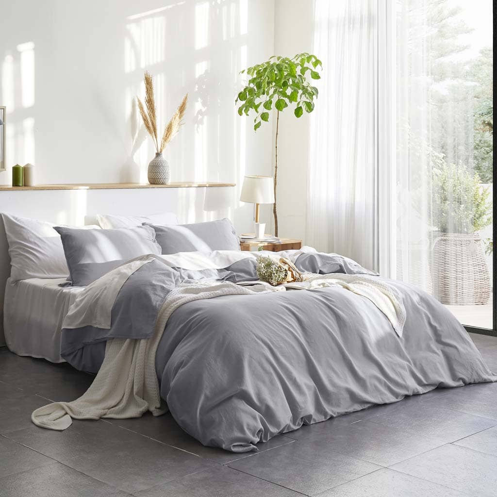 Buy Slate Blue Cotton Rich Plain Duvet Cover and Pillowcase Set from Next  USA