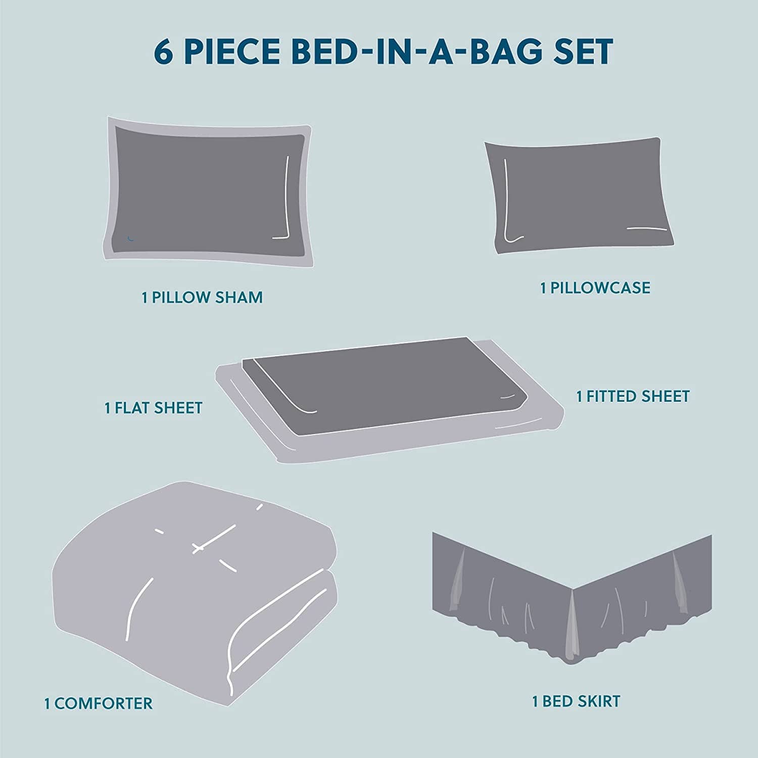 Seersucker Comforter Set - Striped Bed in A Bag light purple details
