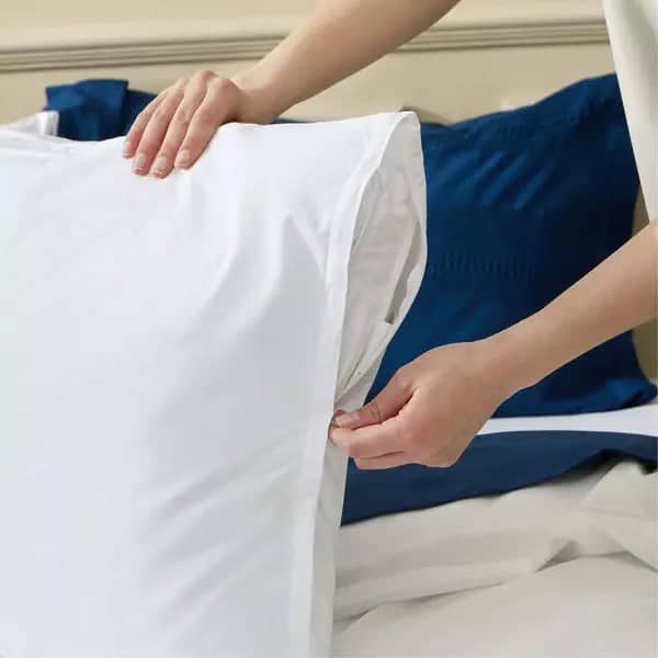 Cotton Pillow Protector with Zipper