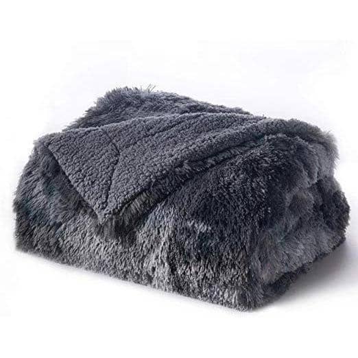 Faux Fur and Sherpa Shaggy Blanket superior quality