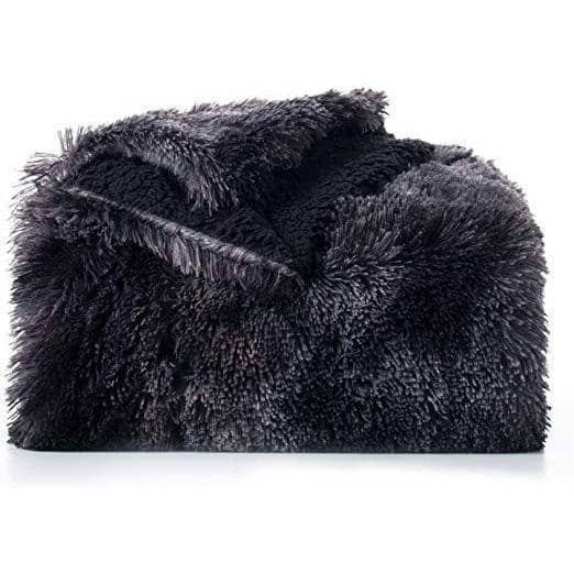 Plush Faux Fur Tie-dye Fleece Blanket soft