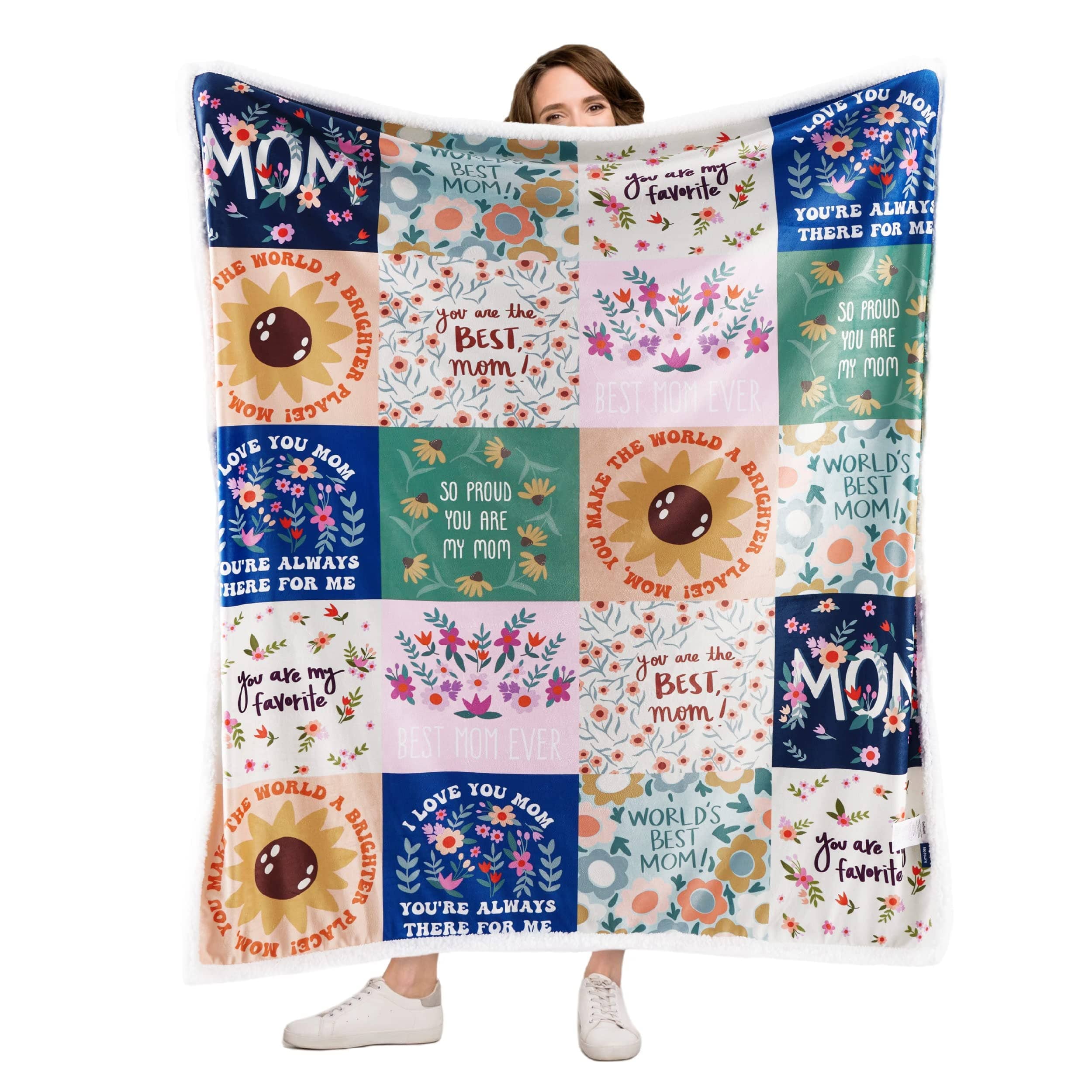 Bedsure Soft Patchwork Mothers Day Gifts Blanket