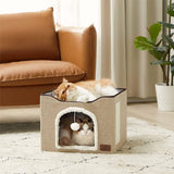 bedsure-cat-beds-for-indoor-cats-large-cat-cave-for-pet-cat-house-with-fluffy-ball-hanging-and-scratch-pad-foldable-cat-hideaway-16-5x16-5x14-inches-brown