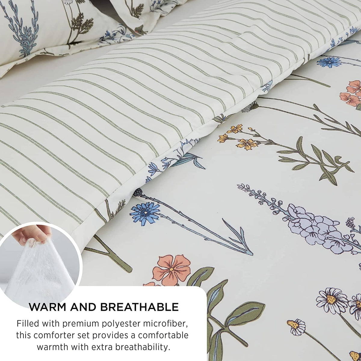 Botanical Floral Soft Comforter Set