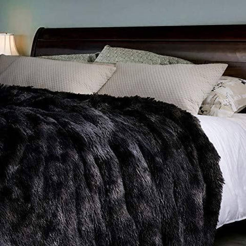 Bedsure | Faux Fur and Sherpa Shaggy Blanket enjoy life