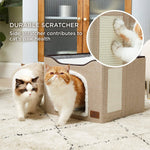 bedsure-cat-beds-for-indoor-cats-large-cat-cave-for-pet-cat-house-with-fluffy-ball-hanging-and-scratch-pad-foldable-cat-hideaway-16-5x16-5x14-inches-brown
