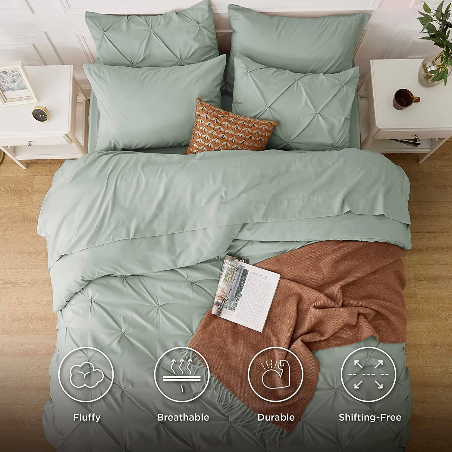 Bedsure Bedsure Comforter Set - 5/7 Pieces, bedding set, Pintuck