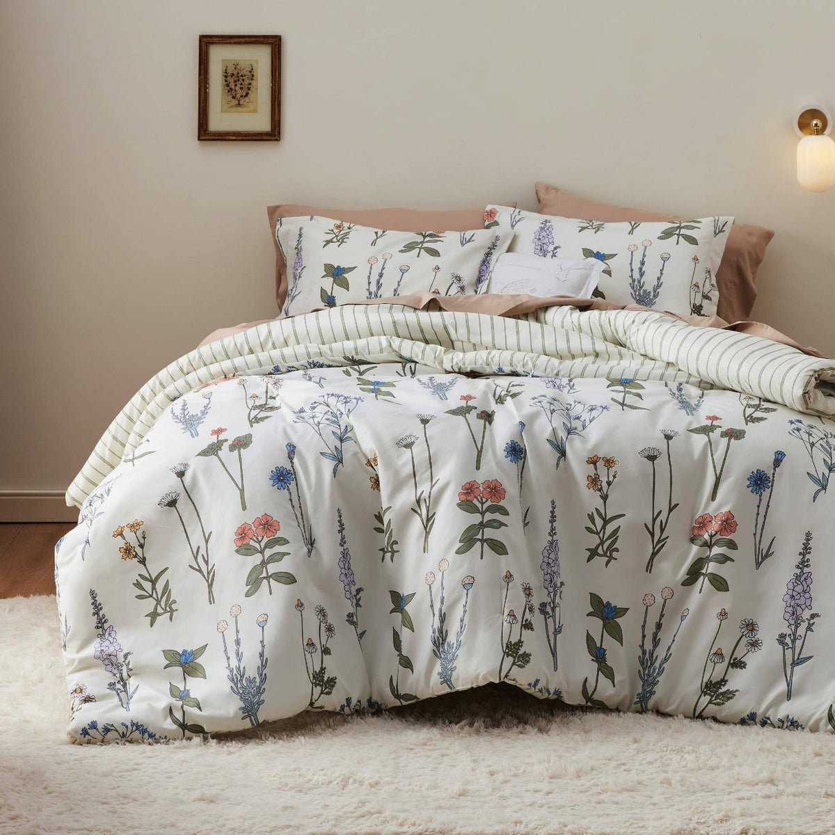 Botanical Floral Soft Comforter Set