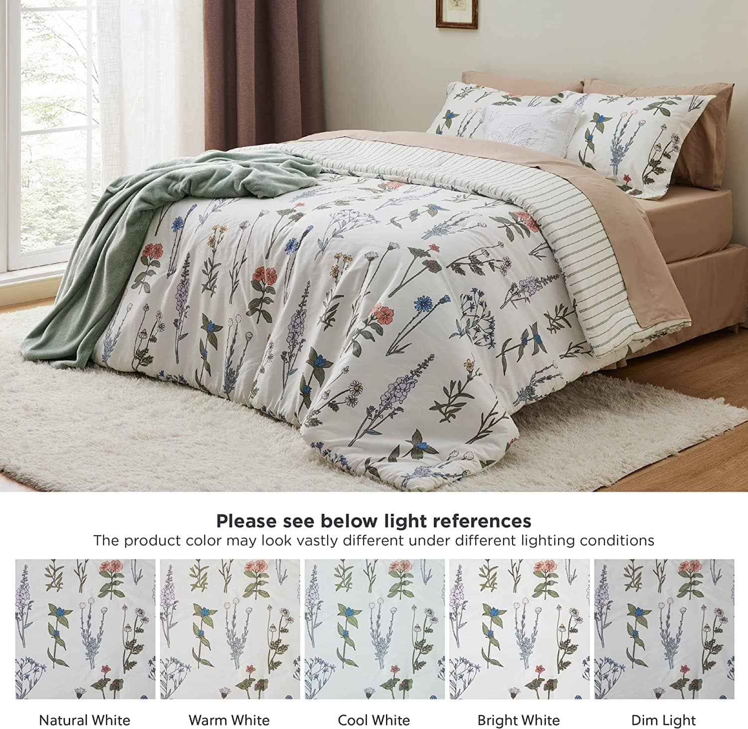 Botanical Floral Soft Comforter Set