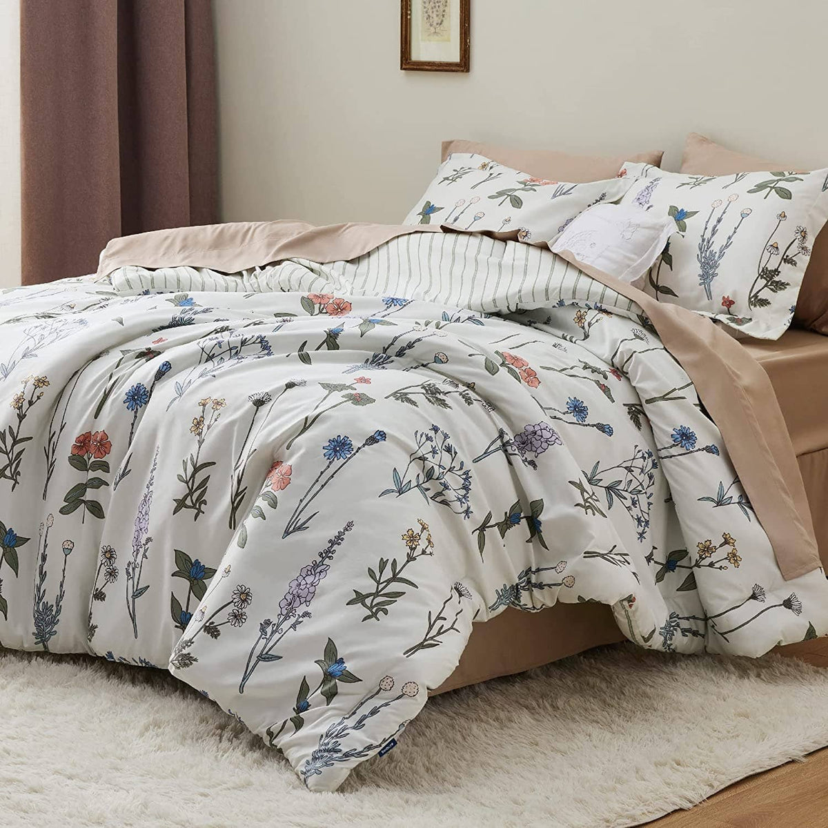 Botanical Floral Soft Comforter Set