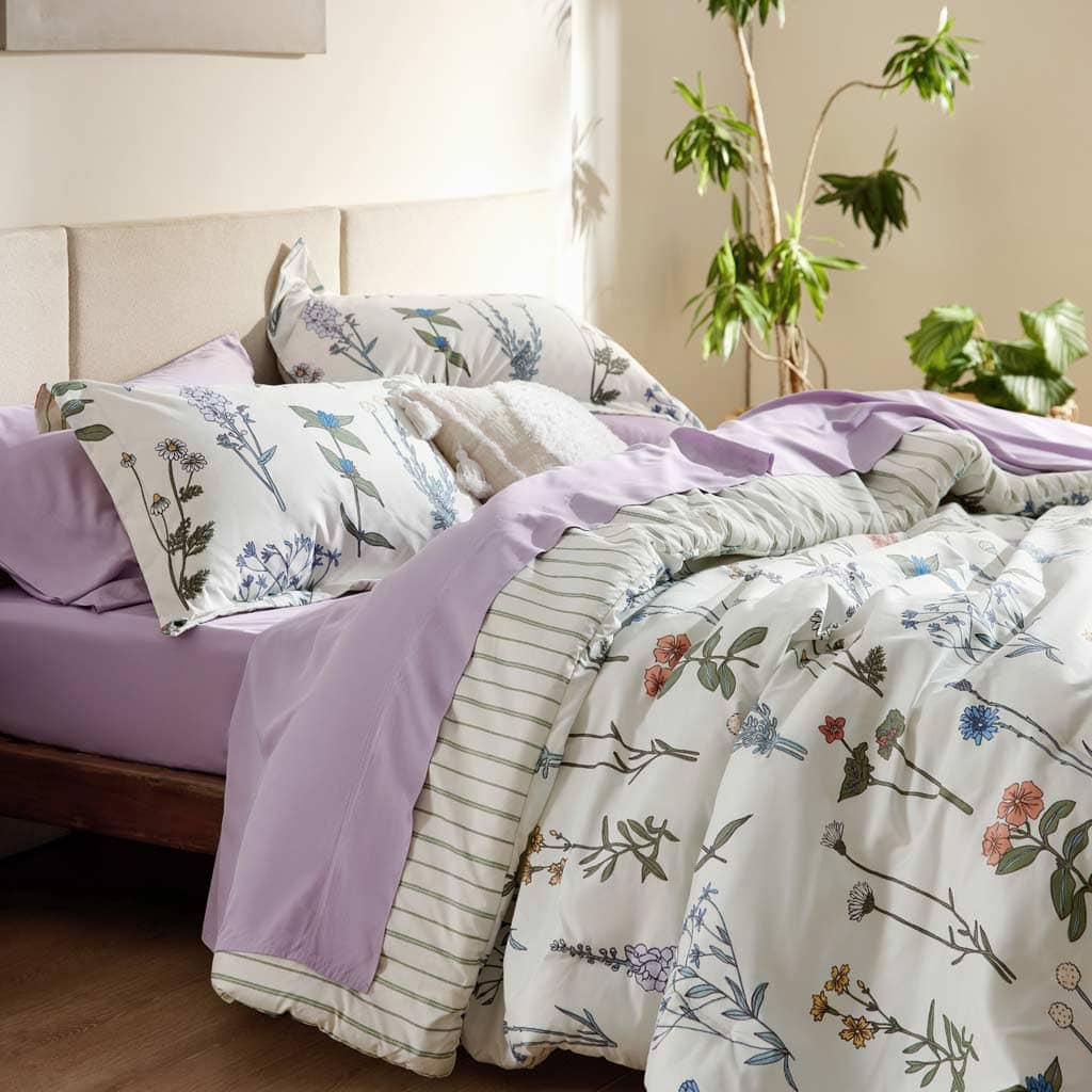 Botanical Floral Soft Comforter Set