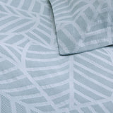 Leaves Waffle Jacquard Duvet Cover Set