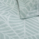 Leaves Waffle Jacquard Duvet Cover Set