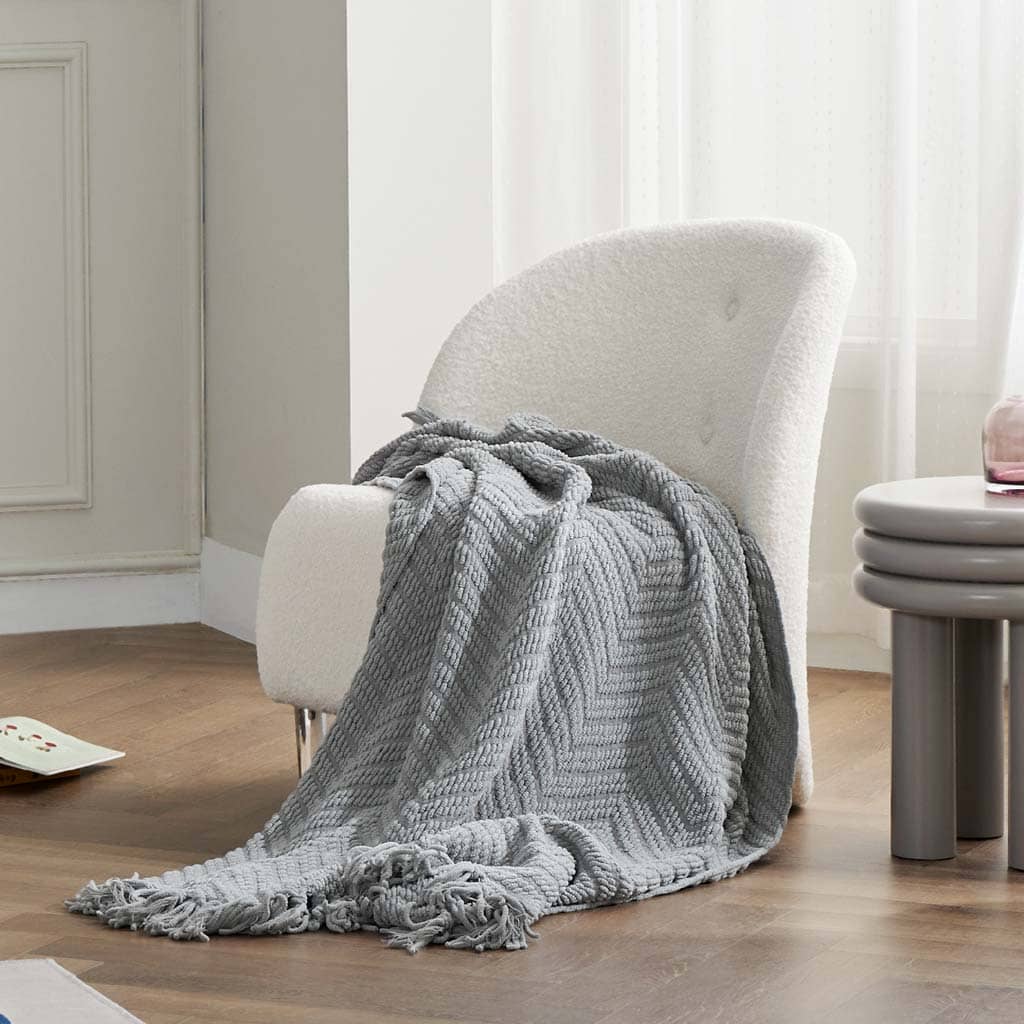 Versatile Knit Woven Chenille Blanket