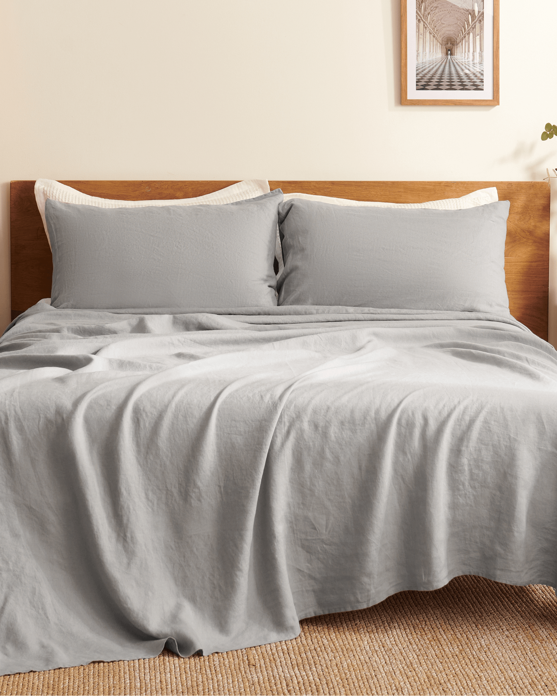 Pure Era 100% Jersey Cotton 4pc Bed Sheet Set Fits Mattress Up to 20 inch Extra Deep Pocket Light Blue King Size