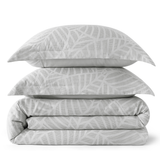 Leaves Waffle Jacquard Duvet Cover Set