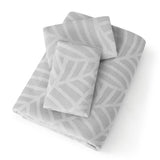 Leaves Waffle Jacquard Duvet Cover Set