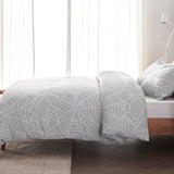 Leaves Waffle Jacquard Duvet Cover Set